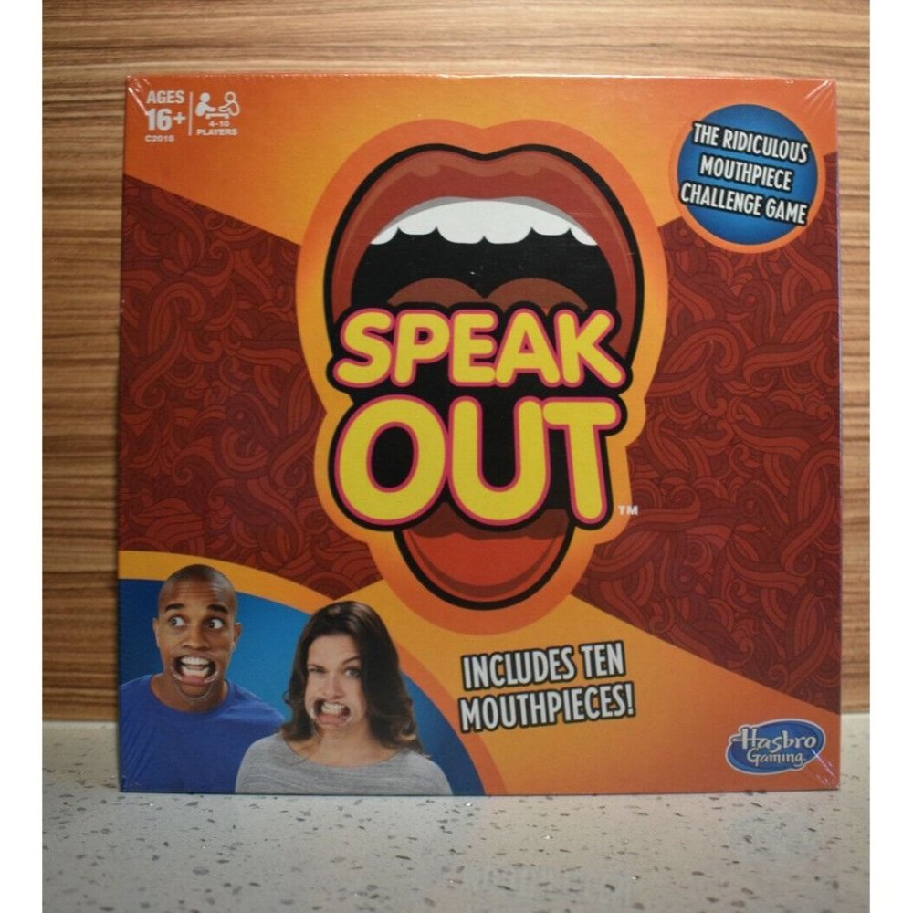 Speak Out Game with 10 Mouthpieces Brand NEW Sealed